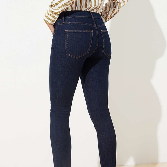 LOFT Denim - LOFT   MODERN SKINNY JEANS IN DARK RINSE WASH